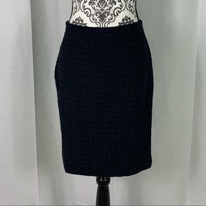 Women’s Ann Taylor Pencil Skirt Blue Size 8P NWT Lined Back Slit
